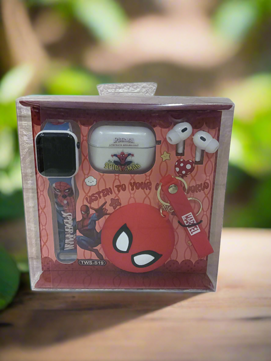 Kids Spiderman Earbuds Gift Set